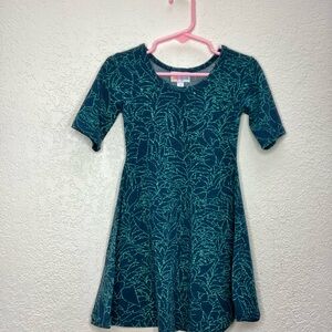 Teal Patterned Kids Dress